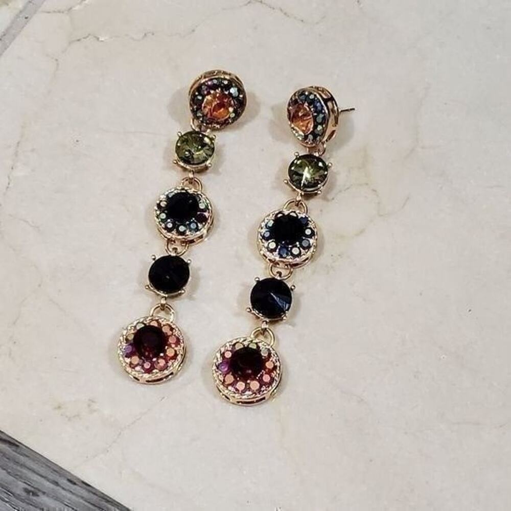Christian Siriano Gorgeous dangly jeweled long earrings
